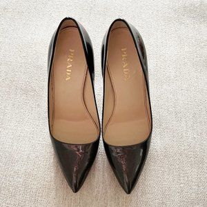 Prada Ombre Patent Leather Pumps, Sz 36